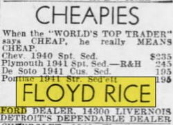 Floyd Rice Ford - Jan 1950 Ad (newer photo)